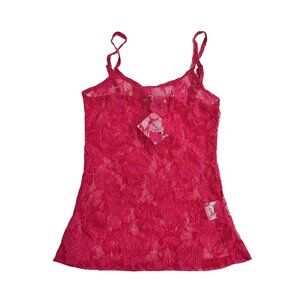 Bella Venice Floral Lace Tank Top in Pink